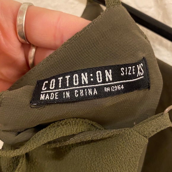 Cotton On Olive Green Dress with Ties - Picture 5 of 5